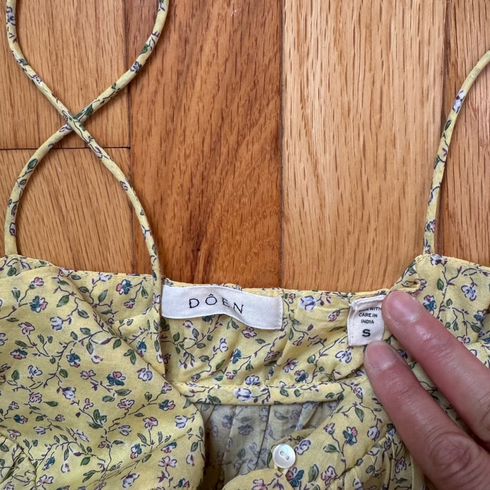 Doen Yellow Floral Midi Dress - Picture 7 of 7